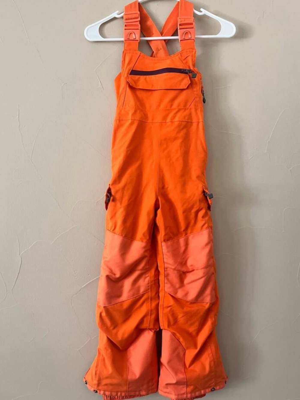 Unisex Kid's All In Motion Bright Orange Snow Bibs 3M Thinsulate - Size S (6/7)